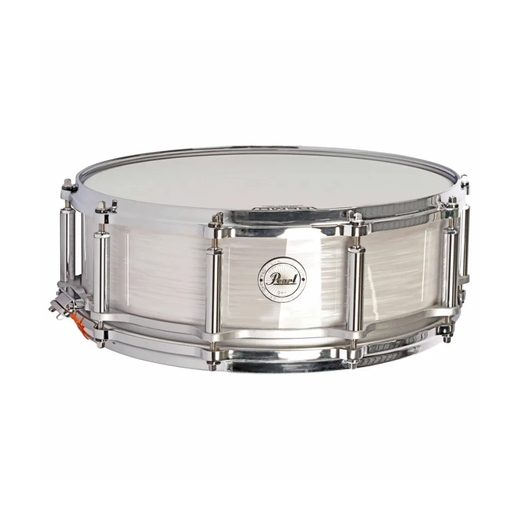 Pearl Limited Edition 75th Anniversary 14X5 Free Floater Phenolic Snare Drum in Pearl White Oyster
