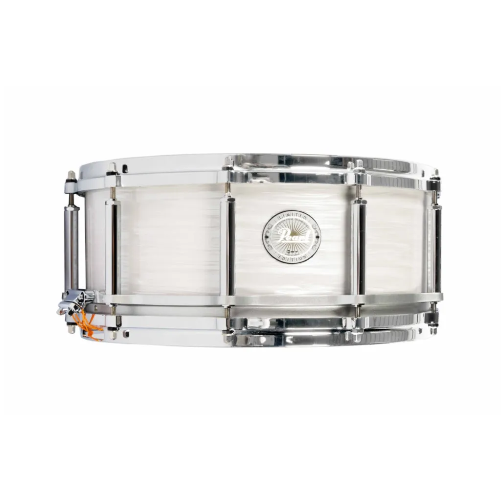 Pearl Limited Edition 75th Anniversary 14X5 Free Floater Phenolic Snare Drum in Pearl White Oyster