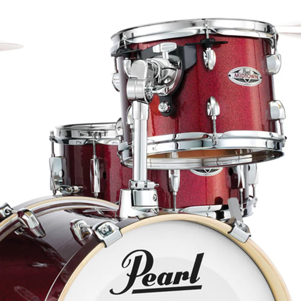 Pearl Midtown Shell Pack - 10, 13FT ,13S , 16K - Black Cherry Glitter