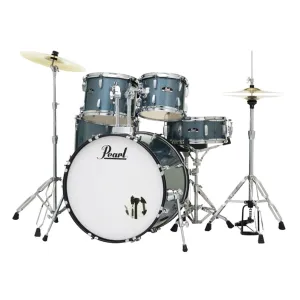Pearl Roadshow 20" 5-PCS Fusion Drum Kit with Hardware and Cymbals - Aqua Blue Glitter