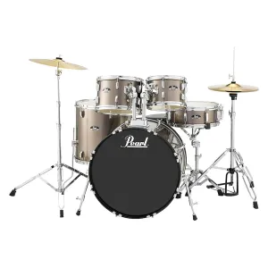 Pearl Roadshow 20" 5-PCS Fusion Drum Kit with Hardware and Cymbals - Bronze Metallic