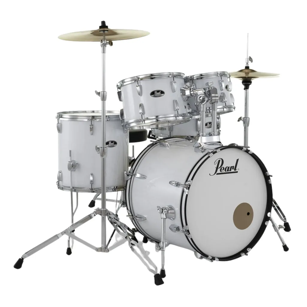 Pearl Roadshow 20" 5-Piece Fusion Kit with Hardware and Cymbals - Pure White