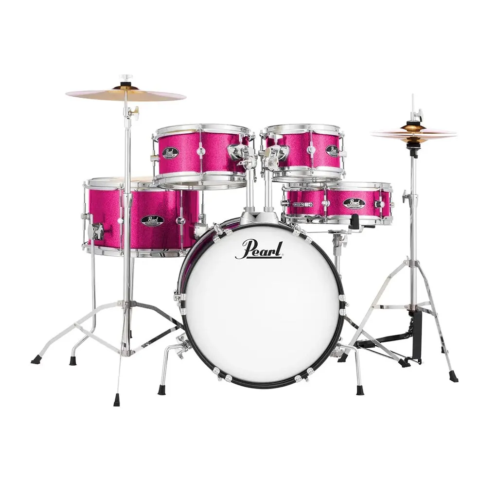 Pearl Roadshow Junior 5-Piece Drum Kit Pack with Hardware & Cymbals - Pink