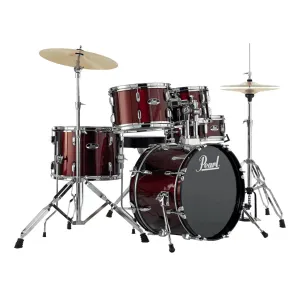 Pearl Roadshow Junior 5-Piece Drum Kit Pack with Hardware & Cymbals - Wine Red
