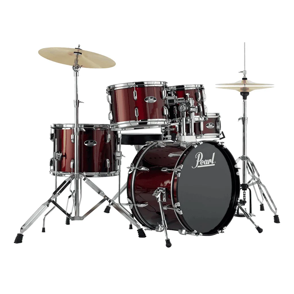 Pearl Roadshow Junior 5-Piece Drum Kit Pack with Hardware & Cymbals - Wine Red