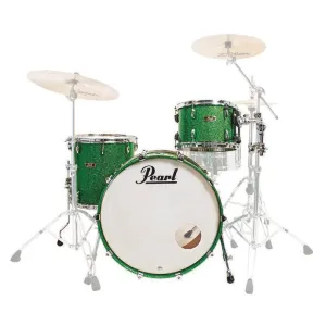 Pearl Wood Fiberglass 3-Piece Shell Pack - Green Sparkle Lacquer