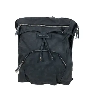Petunia Pickle Bottom Cinch Backpack, Midnight Leatherette