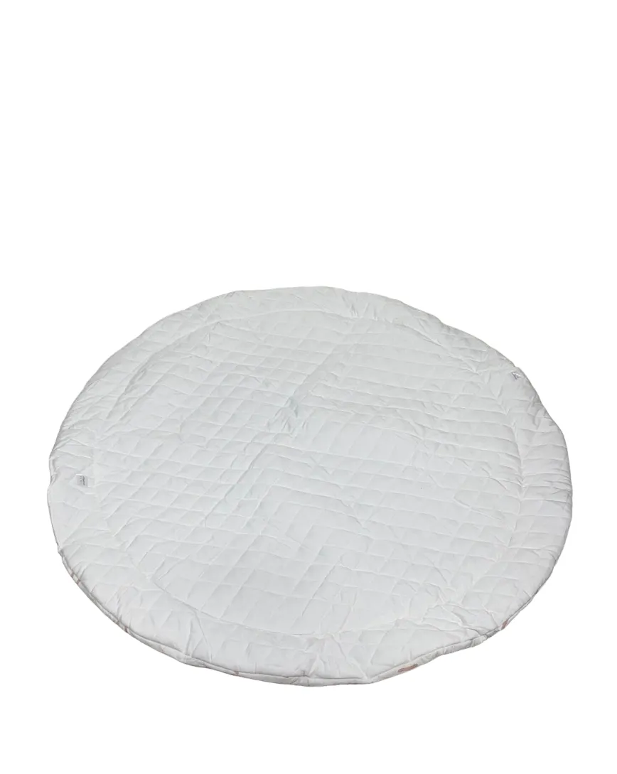 Poppyseed Play Extra Padded Round Play Mat, Neutral Lines