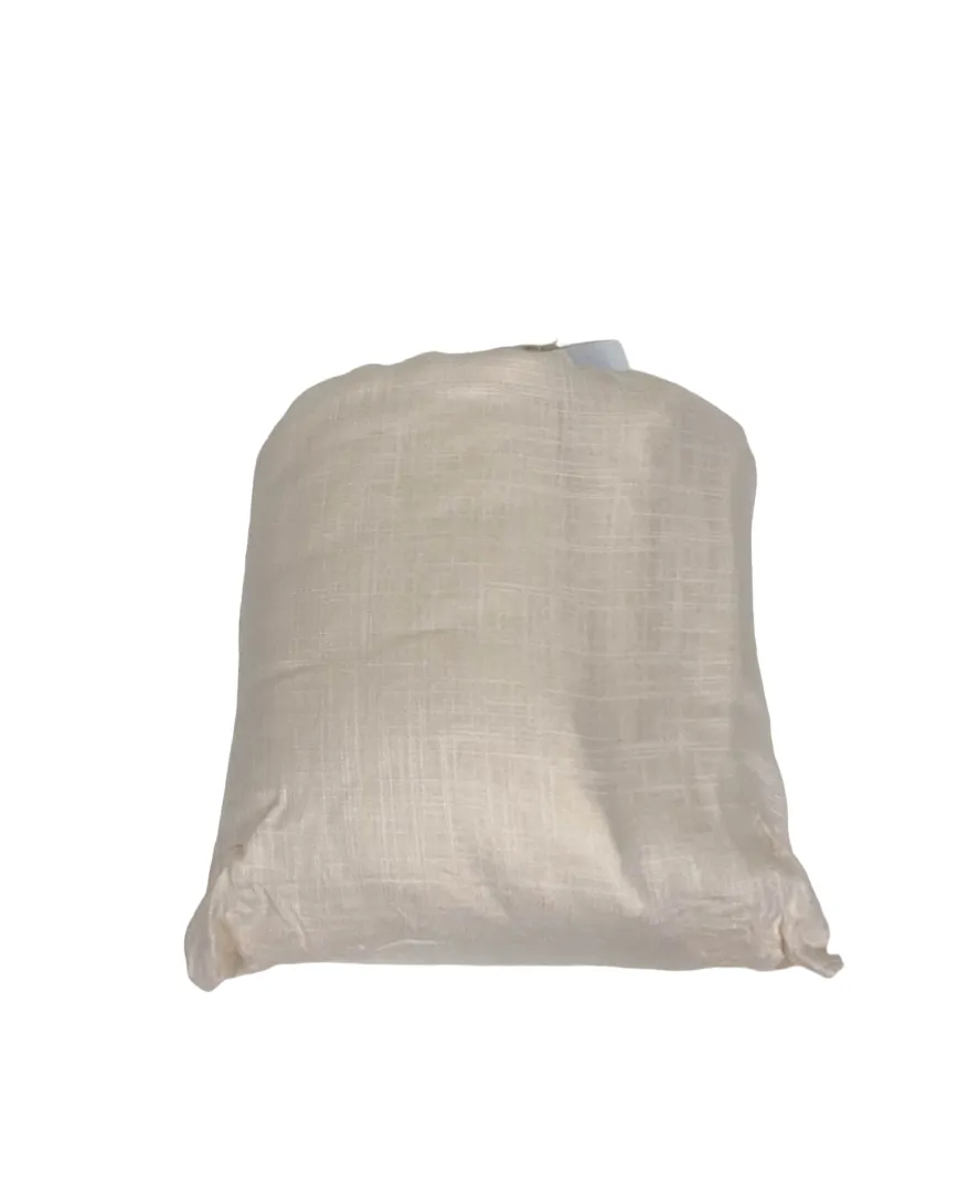 Poppyseed Play Linen Round Mat, Ivory
