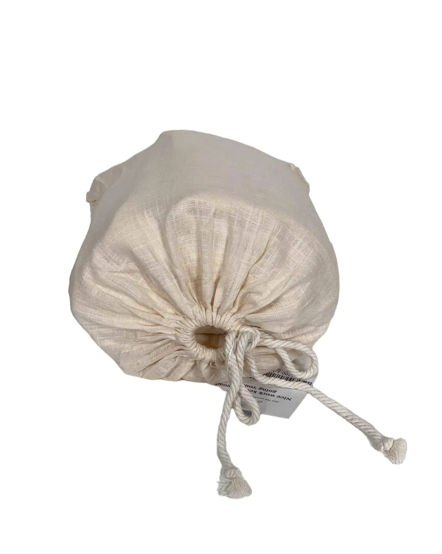 Poppyseed Play Linen Round Mat, Ivory