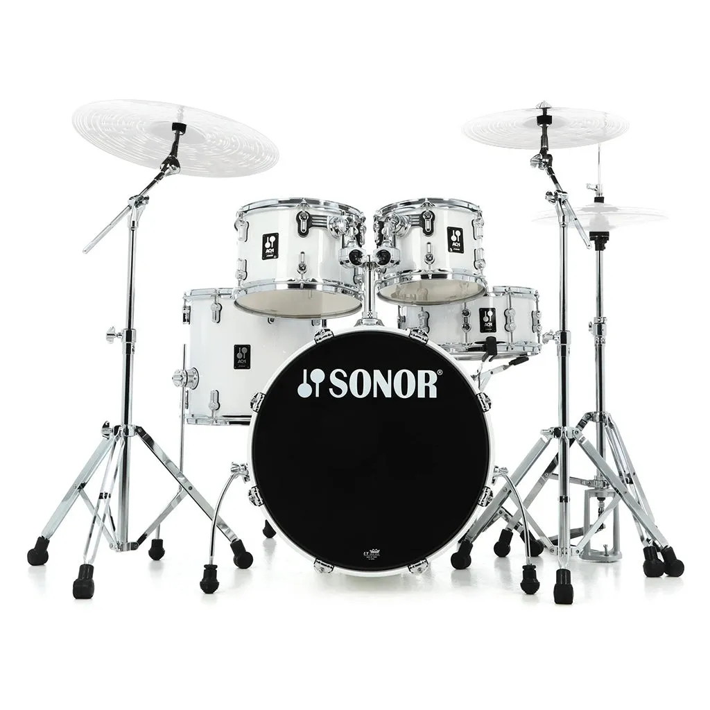 Sonor AQ1 Series Studio 5-Piece Kit with 2000 Series Hardware Set - Piano White