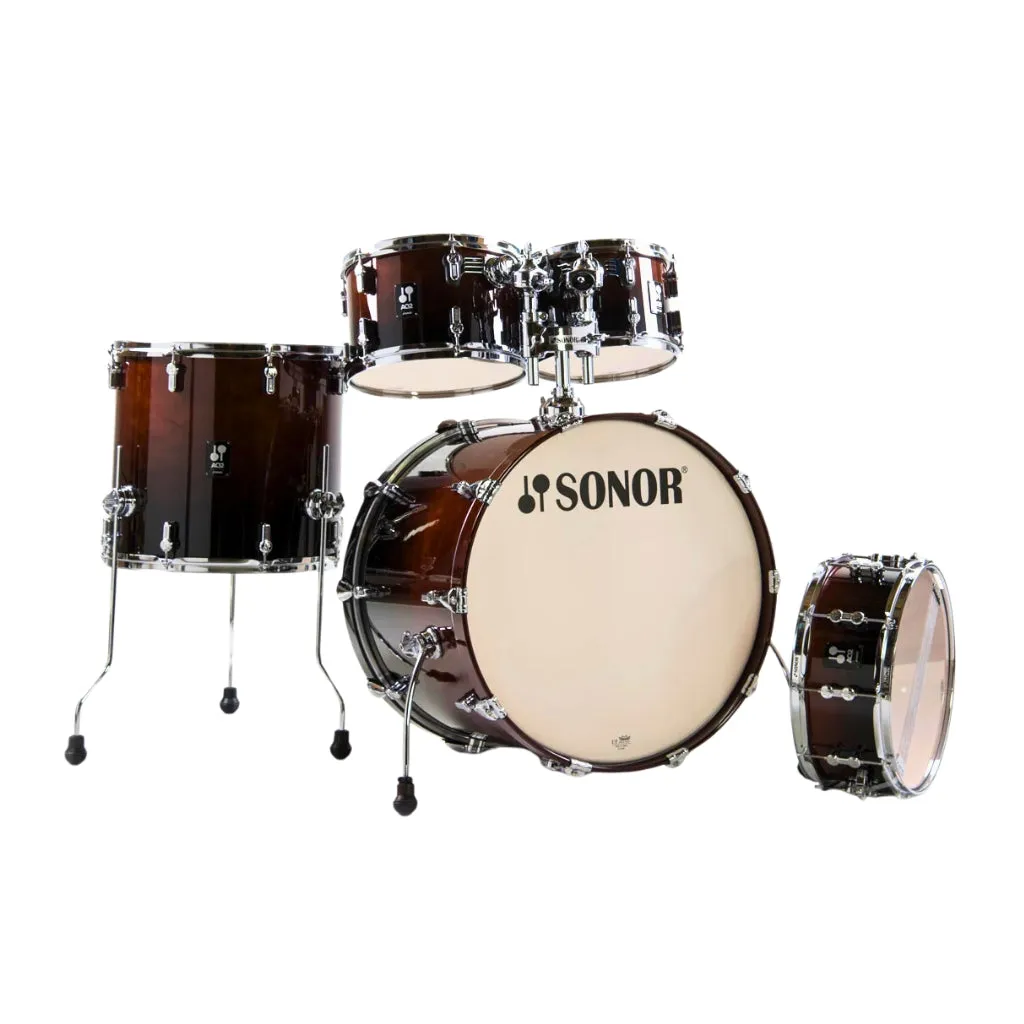 Sonor AQ2 Series Stage 5-Piece Shell Pack with 4000 series Hardware - Brown Fade