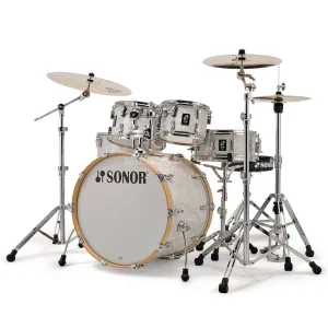 Sonor AQ2 Series Stage 5-Piece with 4000 Series Hardware Pack - White Marine Pearl