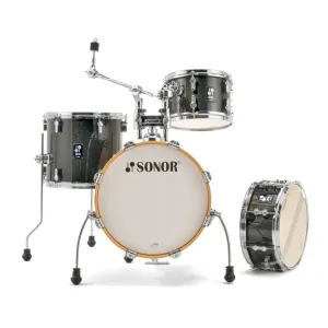 Sonor AQX Series Jungle Drum Set, Black Midnight Sparkle