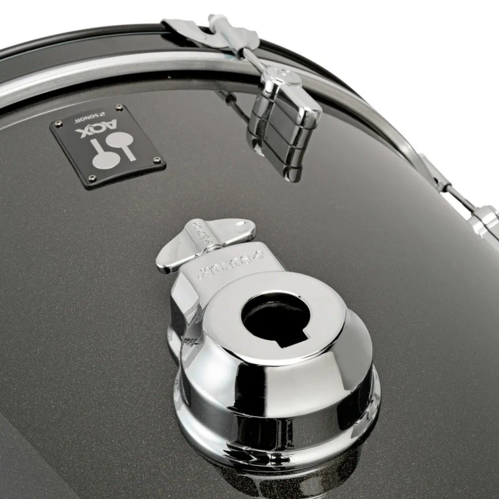 Sonor AQX Series Jungle Drum Set, Black Midnight Sparkle