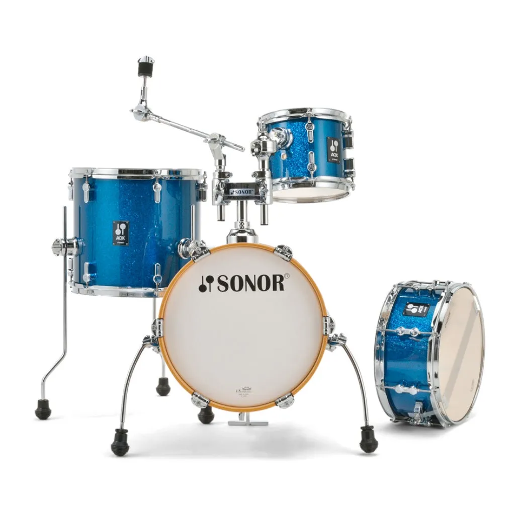 Sonor AQX Series Micro 4-Piece Shell Pack, Blue Ocean Sparkle