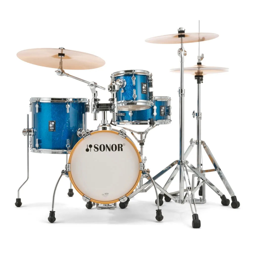 Sonor AQX Series Micro 4-Piece Shell Pack, Blue Ocean Sparkle