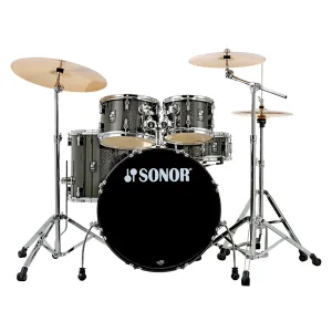 Sonor AQX Series Studio 5-Piece Kit with 1000 Series Hardware Set & Cymbals - Black Midnight Sparkle