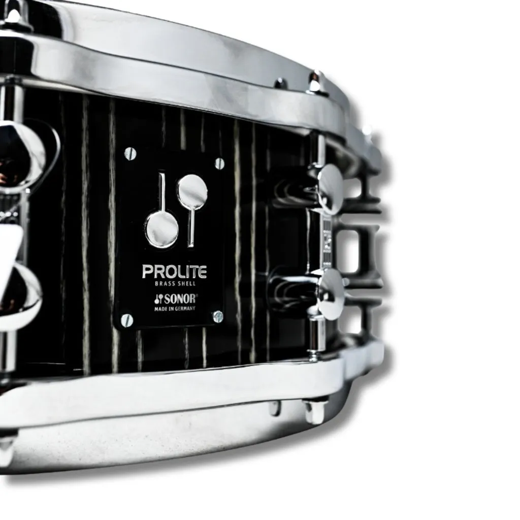 Sonor Prolite 14"x5" Snare Drum w/Die Cast Hoops - Ebony White Stripes