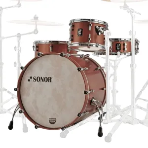 Sonor SQ1 Series (13" 16" 24" 14" Snare) 4-Piece Shell Pack - Satin Copper Brown