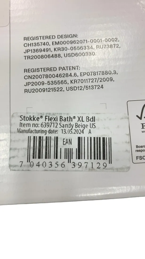 Stokke Flexi Bath Bundle Pack, Sandy Beige, XLarge