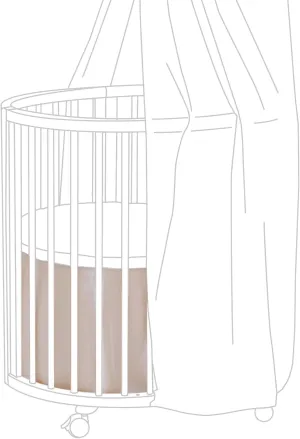Stokke Sleepi Mini Bed Skirt, Blush, V3