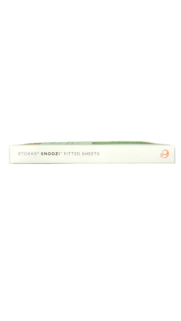 Stokke Snoozi Fitted Sheets 2 Pack, Dandelion Beige/Vanilla Cream
