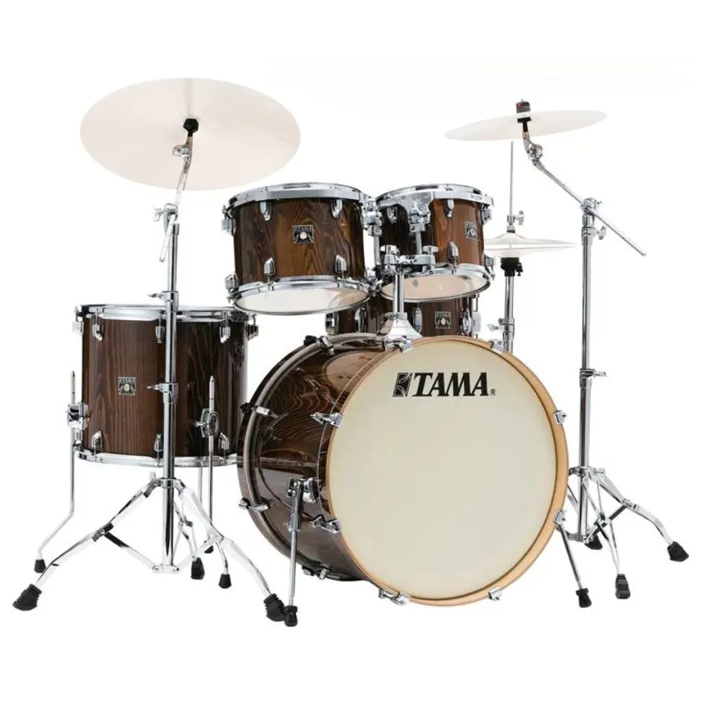Tama CL52KS Superstar Classic 5-Piece Shell Pack with 22" Bass Drum and SM5W Hardware Pack Included - Gloss Java Lacebark Pine