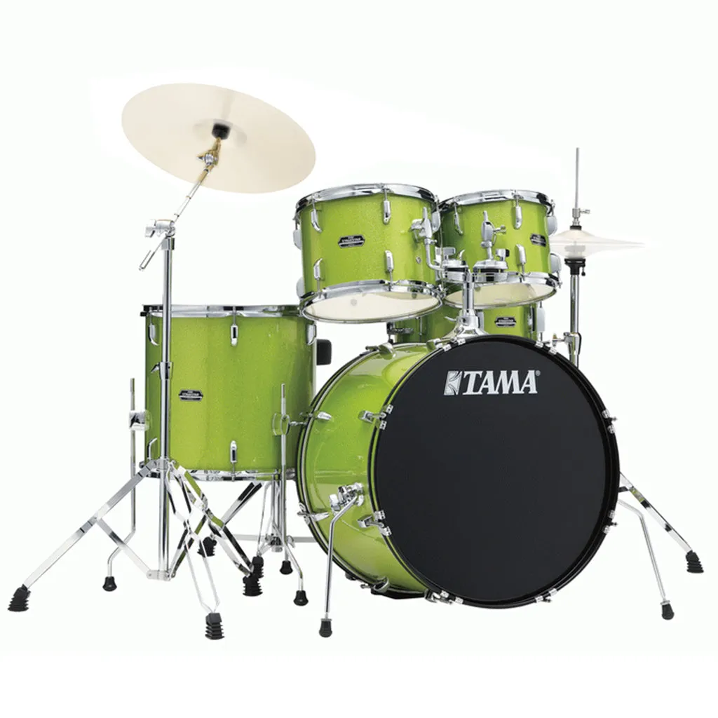 Tama ST52H5C Stagestar 5-Piece Complete Kit with 22" Bass Drum - Lime Green Sparkle