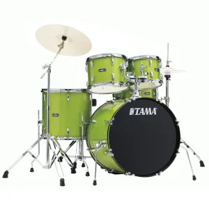 Tama ST52H5C Stagestar 5-Piece Complete Kit with 22" Bass Drum - Lime Green Sparkle