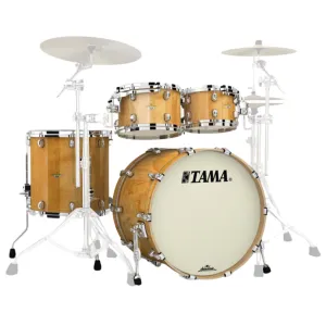 Tama Starclassic Maple 4-Piece Shell Pack with 22" Bass Drum - Gloss Natural Movingui (No Extra Hardware Included)