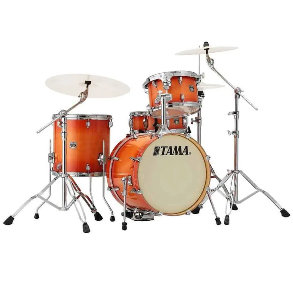 Tama Superstar Classic 4-Piece Shell Pack with 18" Bass Drum and SM5W Hardware Pack Included - Tangerine Lacquer Burst