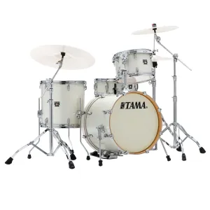 Tama Superstar Classic 4-Piece Shell Pack with 18" Bass Drum and SM5W Hardware Pack Included - Vintage White Sparkle