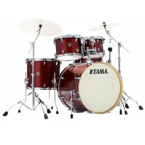 Tama Superstar Classic 5-Piece Shell Pack with 22" Bass Drum and SM5W Hardware Pack Included - Dark Red Sparkle
