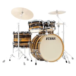 Tama Superstar Classic 5-Piece Shell Pack with 22" Bass Drum - Natural Ebony Tiger Wrap