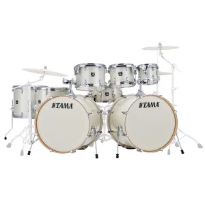 Tama Superstar Classic 8-Piece Shell Pack with Double 22" Bass Drums - Vintage White Sparkle