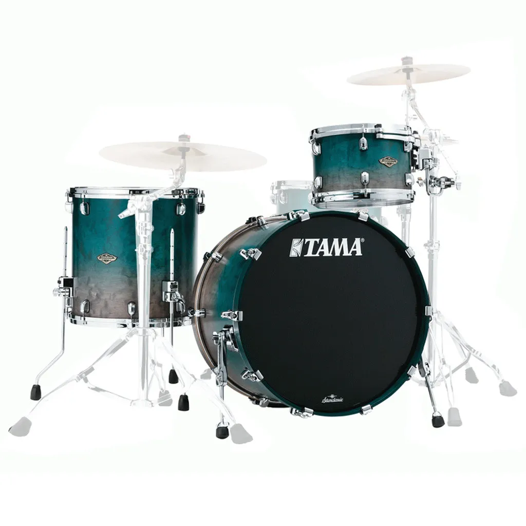 Tama WBS32RZS Starclassic Walnut/Birch 3-Piece Shell Pack with 22" Bass Drum - Satin Sapphire Fade (No Hardware Included)