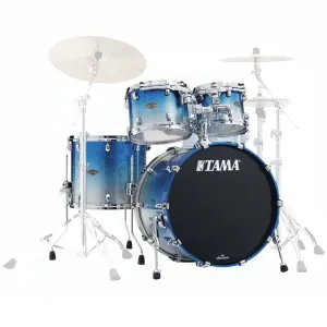 Tama WBS42S Starclassic Walnut/Birch 4-Piece Shell Pack with 22" Bass Drum - Molten Blue Ice Fade