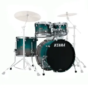 Tama WBS42S Starclassic Walnut/Birch 4-Piece Shell Pack with 22" Bass Drum - Satin Sapphire Fade (No Hardware Included)