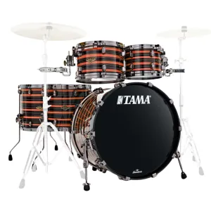 Tama WBS52RZBNS Starclassic Walnut/Birch 5-Piece Shell Pack with 22" Bass Drum - Neon Orange Oyster