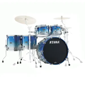 Tama WBS52RZS Starclassic Walnut/Birch 5-Piece Shell Pack with 22" Bass Drum - Molten Blue Ice Fade