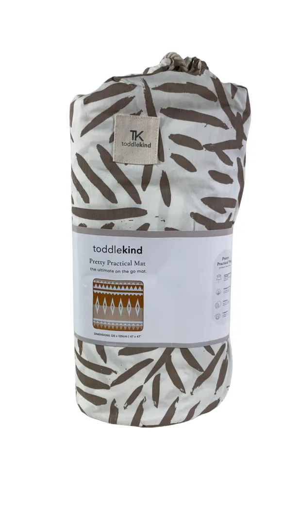 Toddlekind Pretty Practical Mat, Leaves/Tan