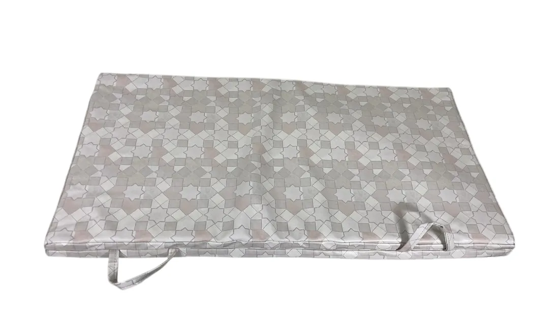 Toki Kids Vegan Leather Mat Standard, Grey Mosaic Mat