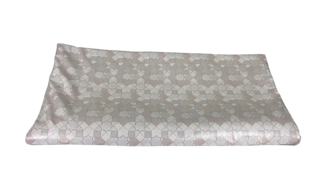 Toki Kids Vegan Leather Mat Standard, Grey Mosaic Mat