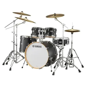 Yamaha Tour Custom Euro Drum Kit with Hardware Pack - Liqorice Satin